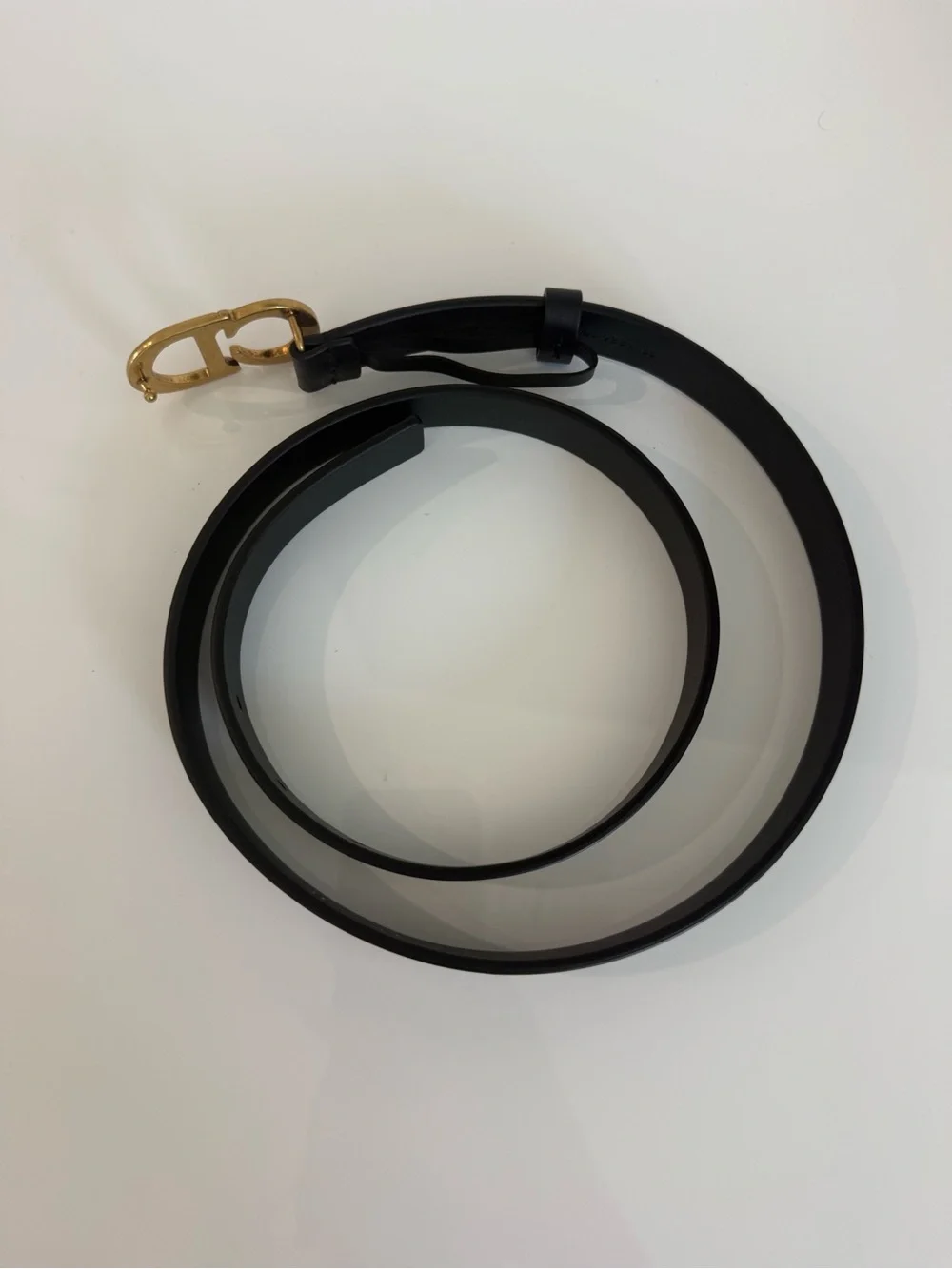 Dior Saddle Belt in Black